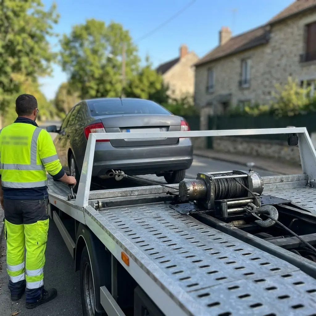 Comment se déroule l'intervention de dépanneuse à Septeuil ?