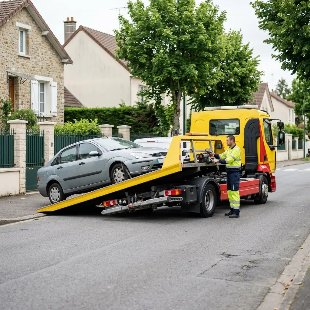 Comment se déroule l'intervention de remorquage au Plessis-Pâté ?