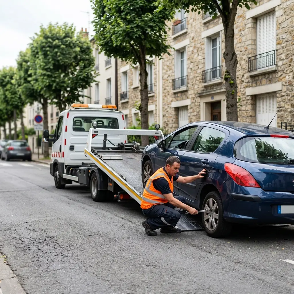 Comment se déroule l'intervention de remorquage à Sceaux ?