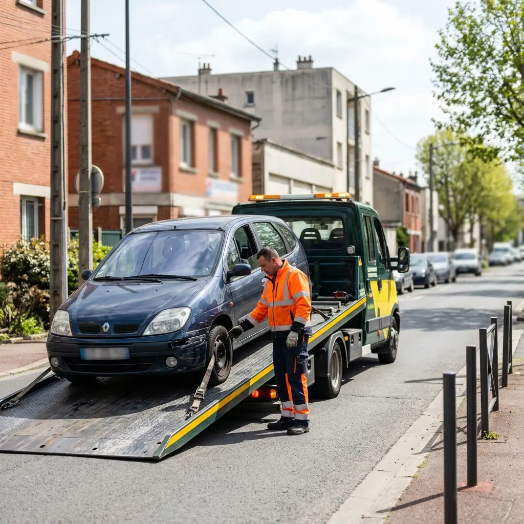 Comment se déroule l'intervention de remorquage à Montreuil ?