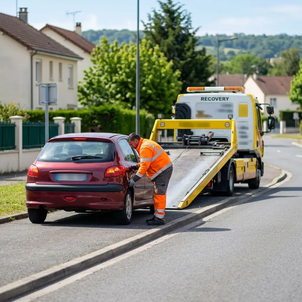 Comment se déroule l'intervention de la dépanneuse à Franconville ?