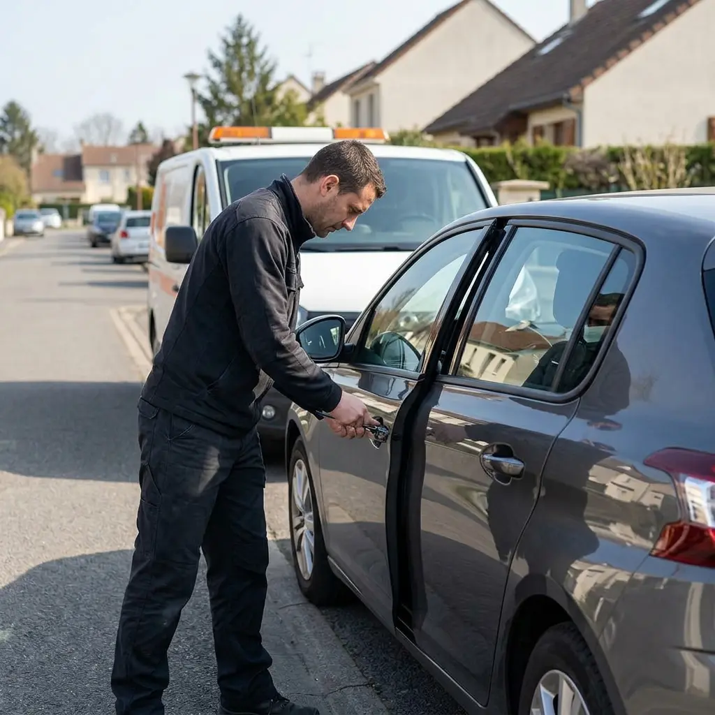 Comment se déroule l'ouverture de porte voiture à Hardricourt ?