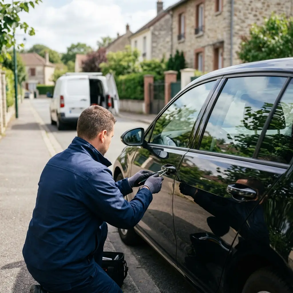 Comment se déroule l’intervention d’ouverture de porte à Flins-sur-Seine ?