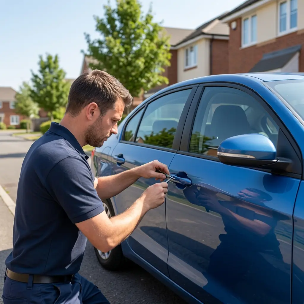 Notre approche pour ouvrir votre porte auto à Étampes, qui respecte vos mécanismes et évite les dommages