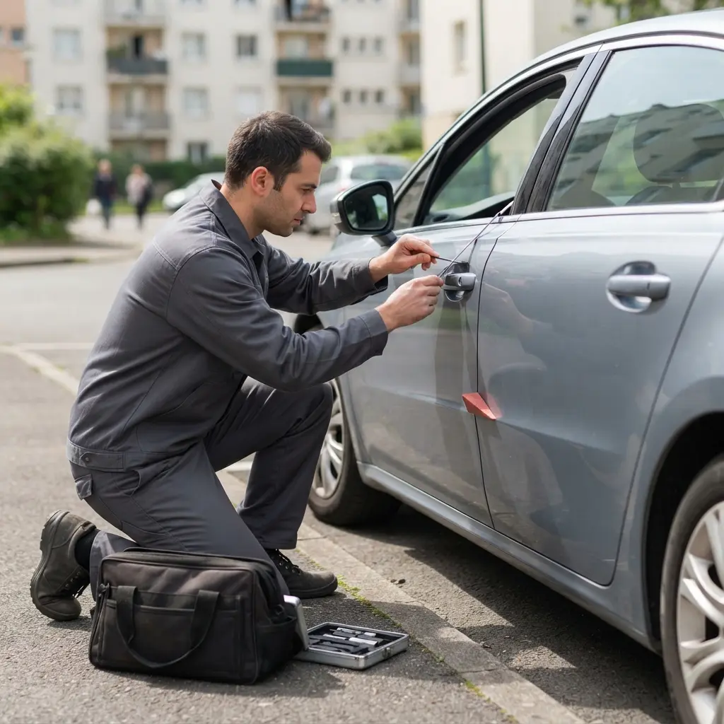 Comment réagir face à une portière bloquée à Cergy ?