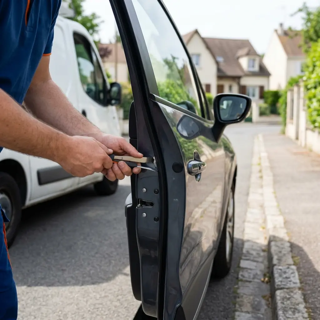 Comment se déroule l’intervention d’ouverture de porte à Asnières-sur-Oise ?