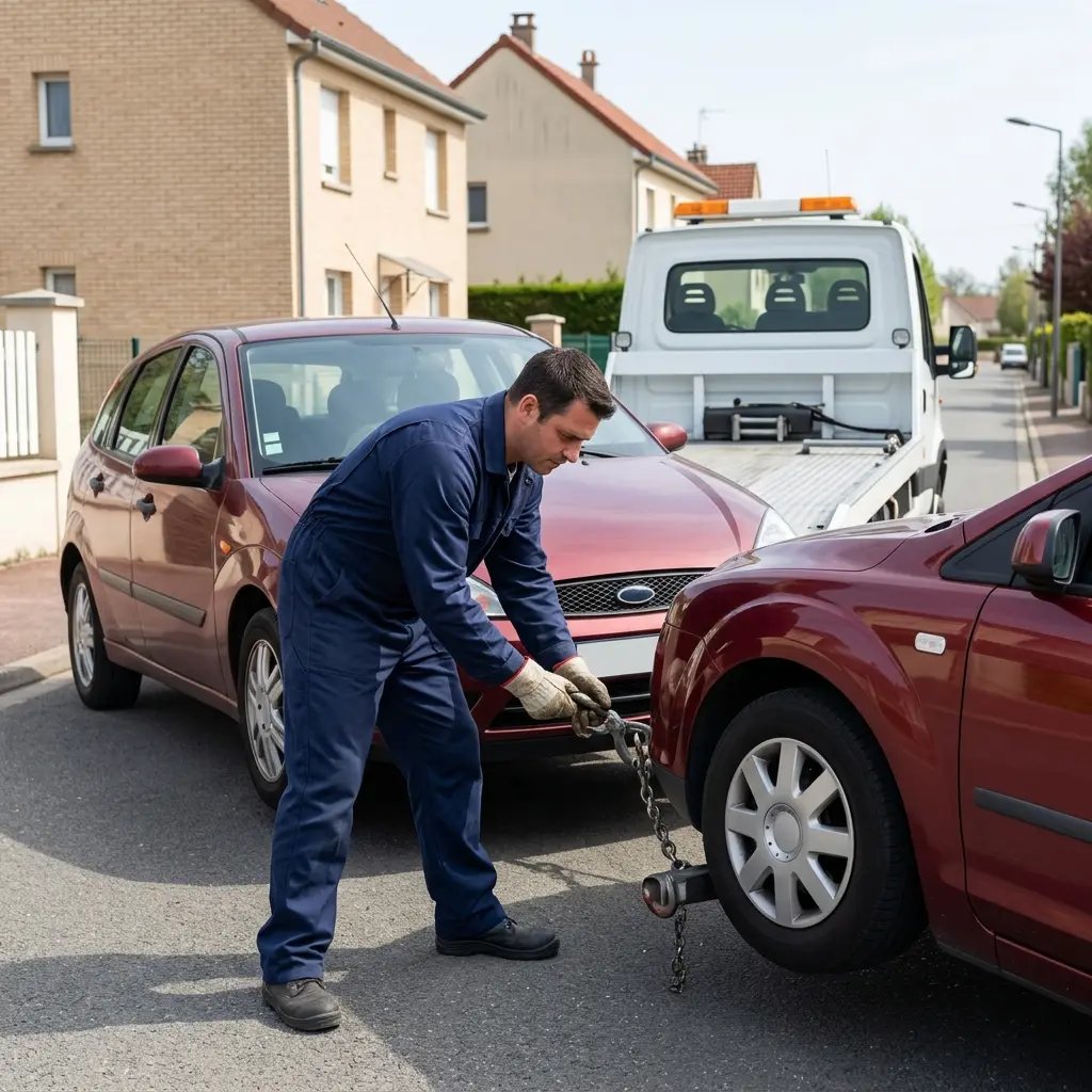 Comment se déroule l'intervention de remorquage à Breteuil ?