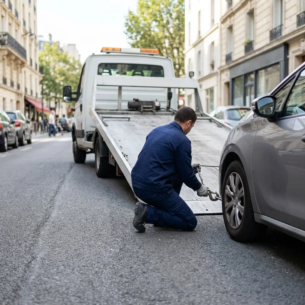 Comment se déroule l'intervention de remorquage à Paris 20 ?