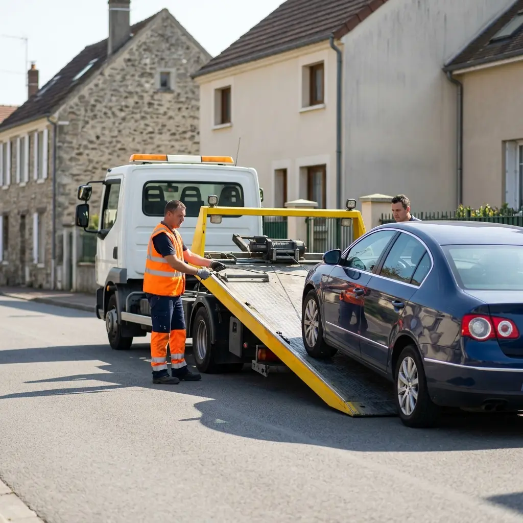 Comment se déroule l'intervention de remorquage à Villenoy ?