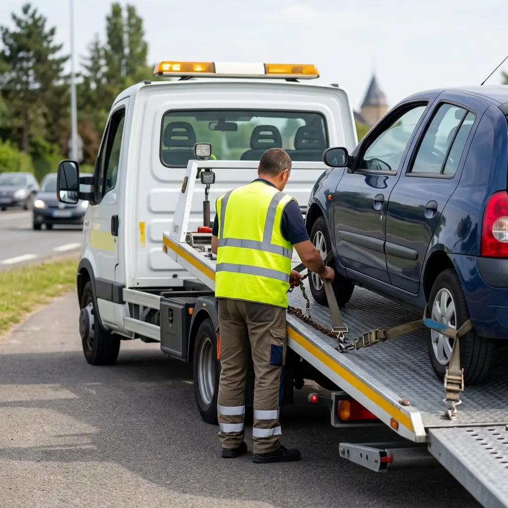 Comment se déroule l'intervention de remorquage à Chessy ?