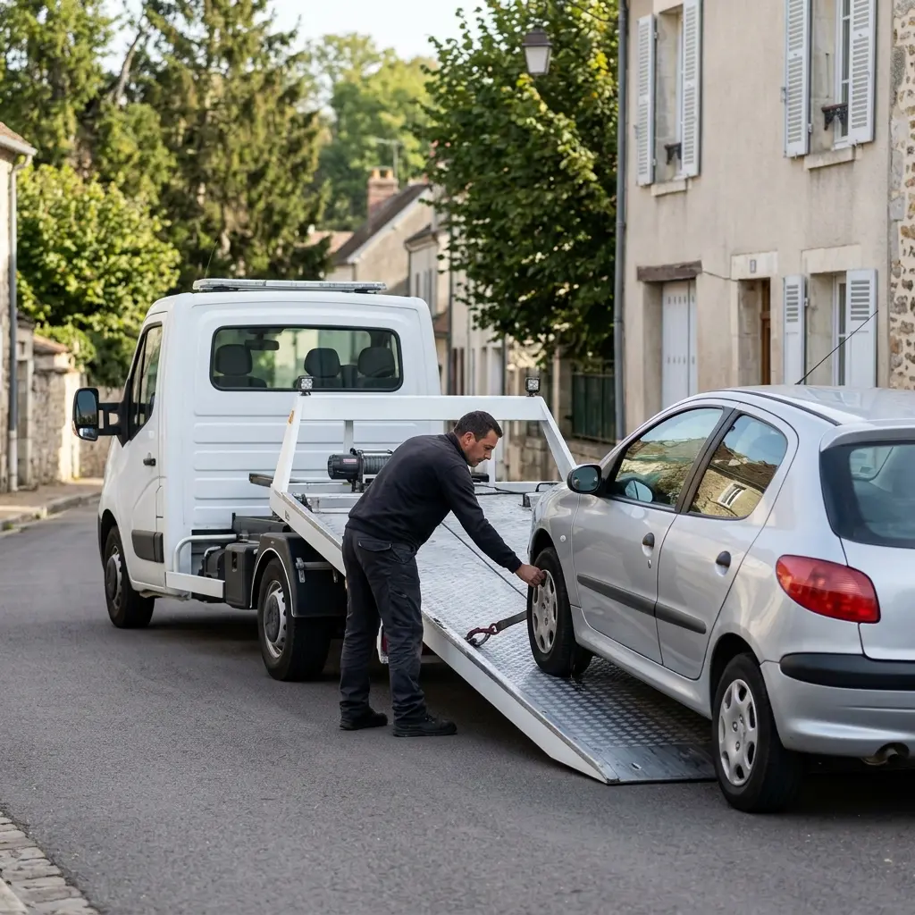 Comment notre équipe réalise votre remorquage à Samois-sur-Seine