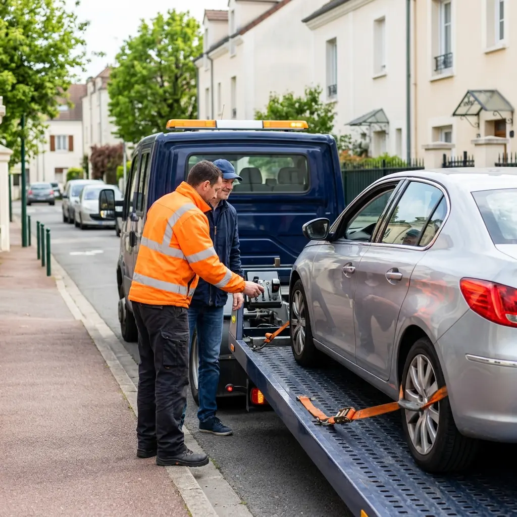 Comment se déroule l'intervention de remorquage à Sceaux ?
