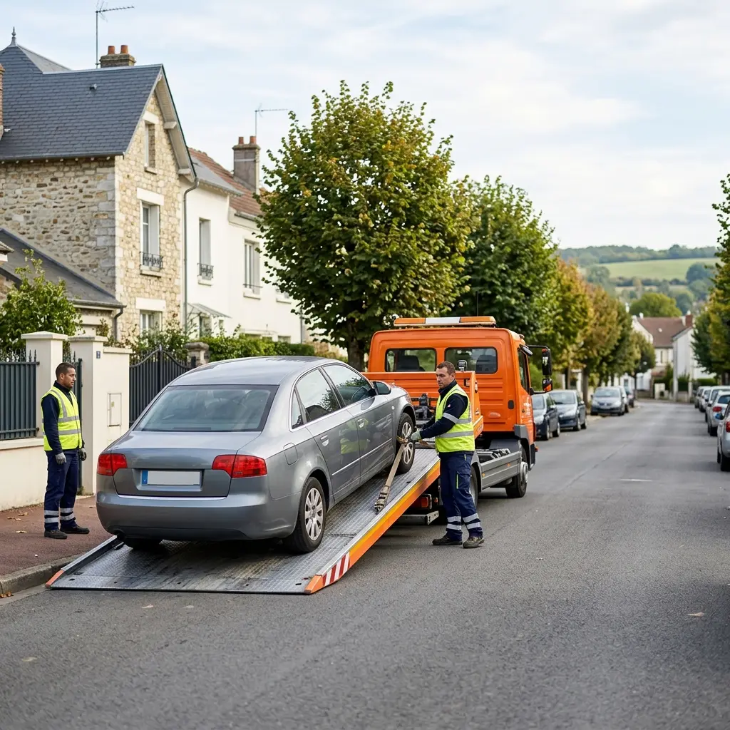 Comment se déroule l'intervention de remorquage à Pontoise ?