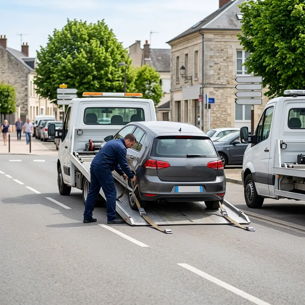 Comment se déroule l'intervention de remorquage à Noyon ?