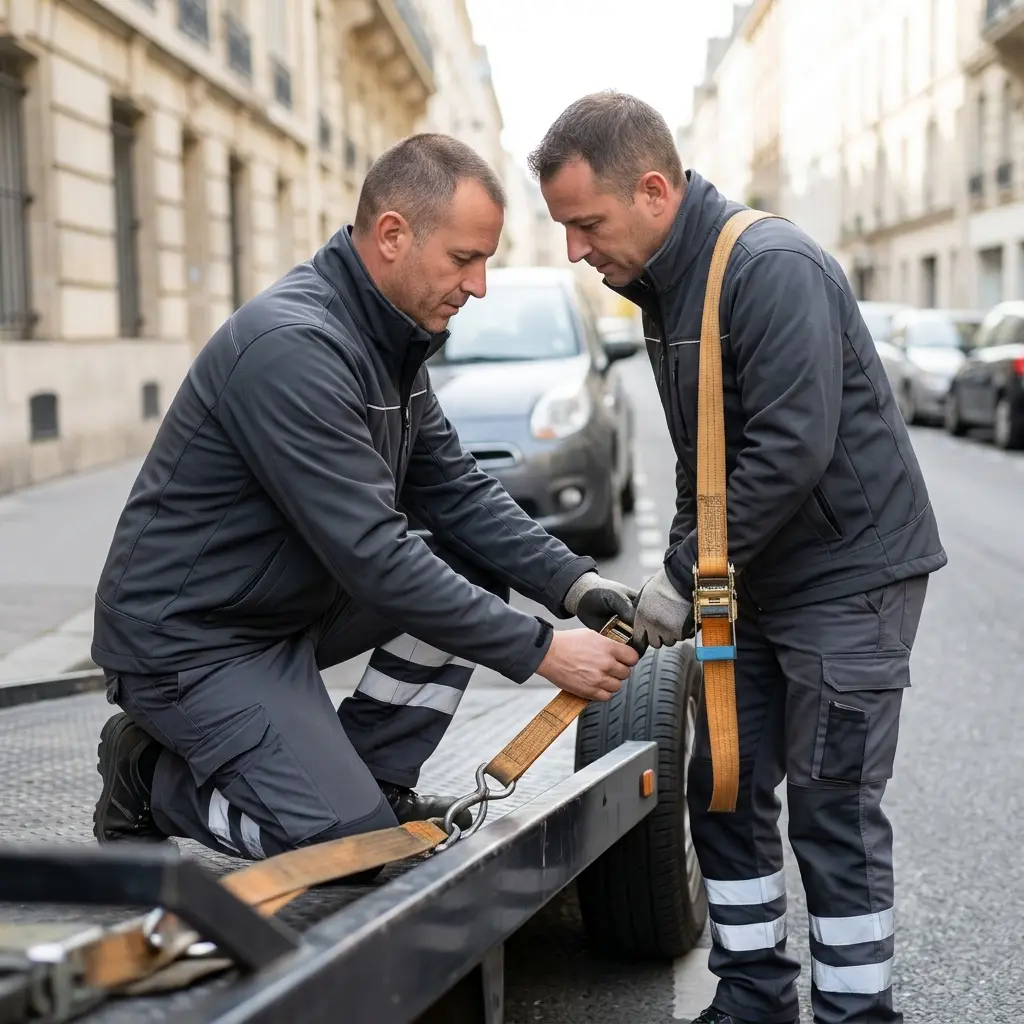 Quel est le déroulement de l’intervention de remorquage à Paris 5 ?