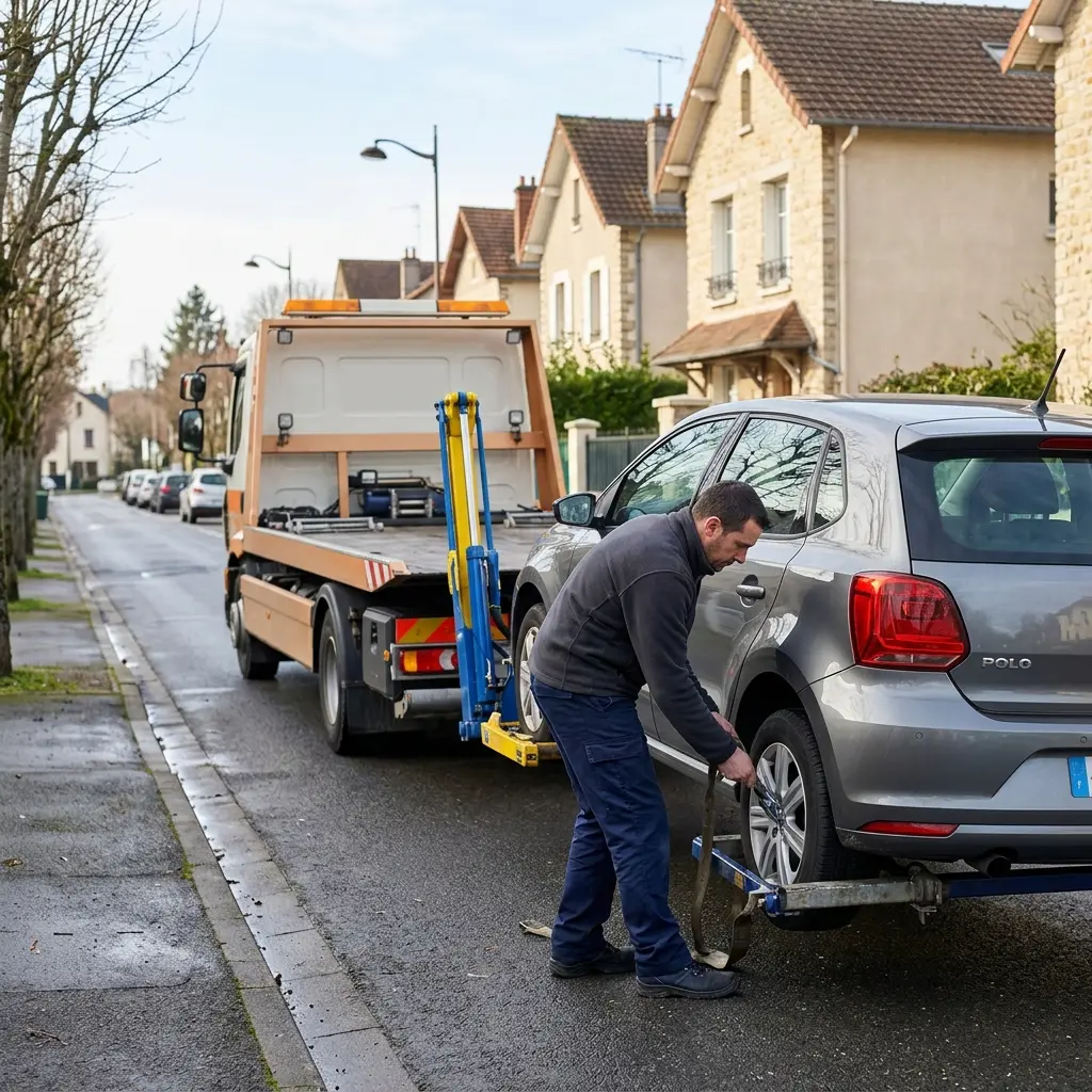 Comment se déroule l'intervention de remorquage à Chelles ?