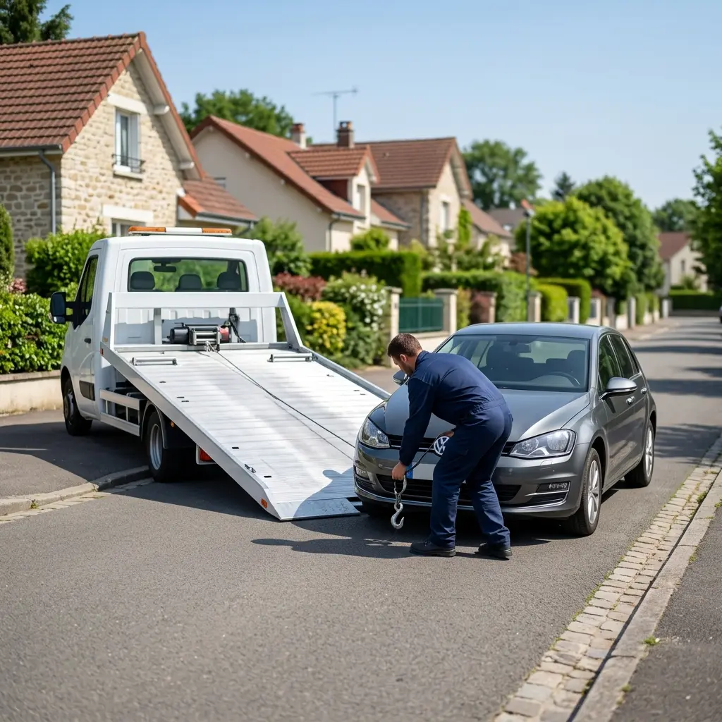 Comment se déroule l'intervention de remorquage à Coupvray ?