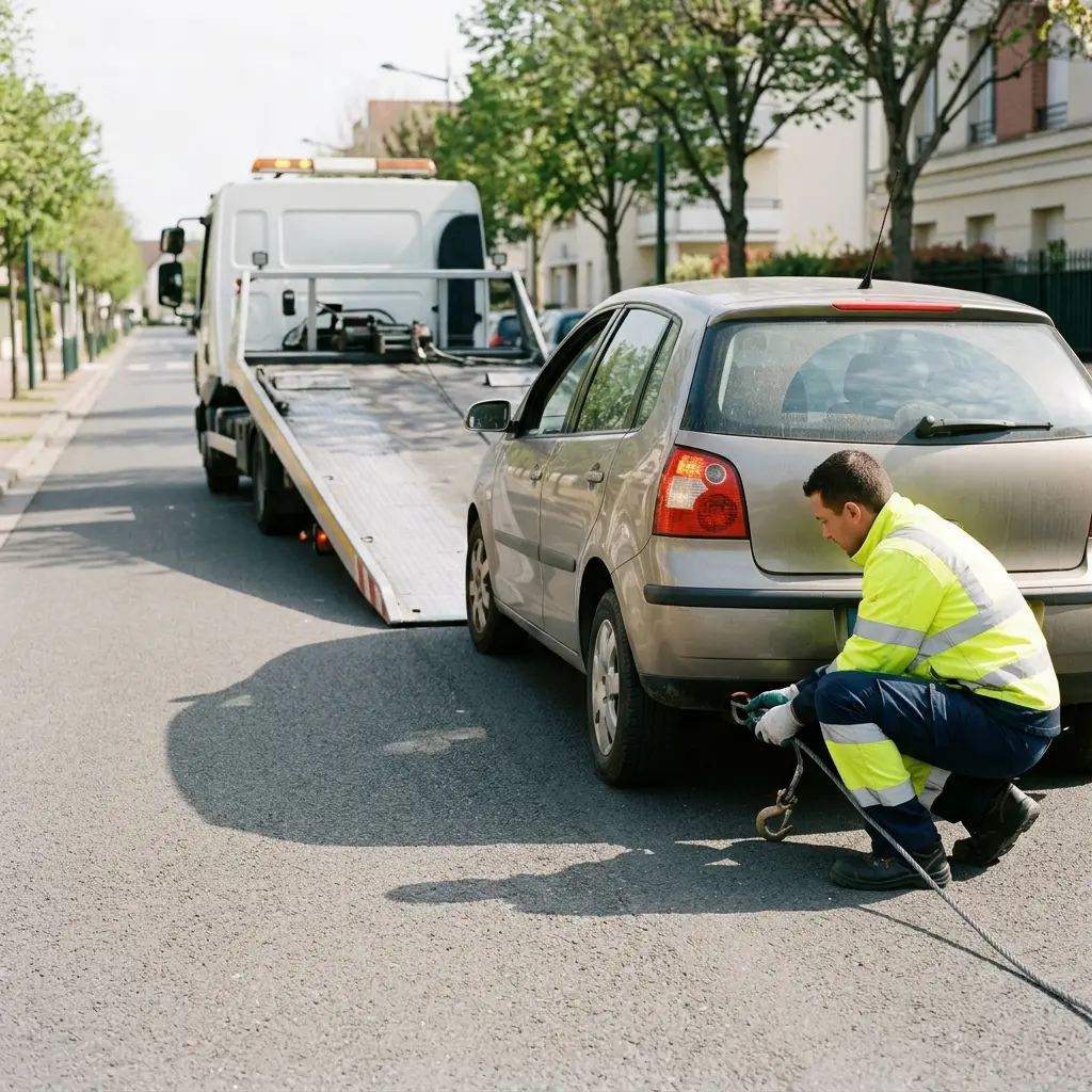 Comment se déroule l'intervention de remorquage à Serris ?