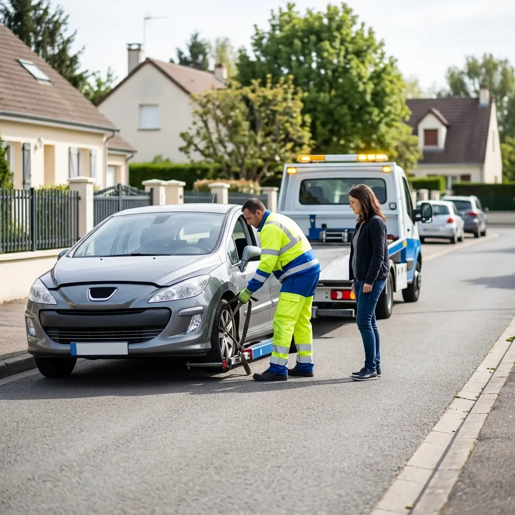Comment se déroule l'intervention de remorquage à Lisses ?