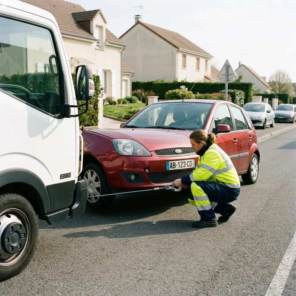 Notre méthode de remorquage en pleine action à Villiers-sur-Orge