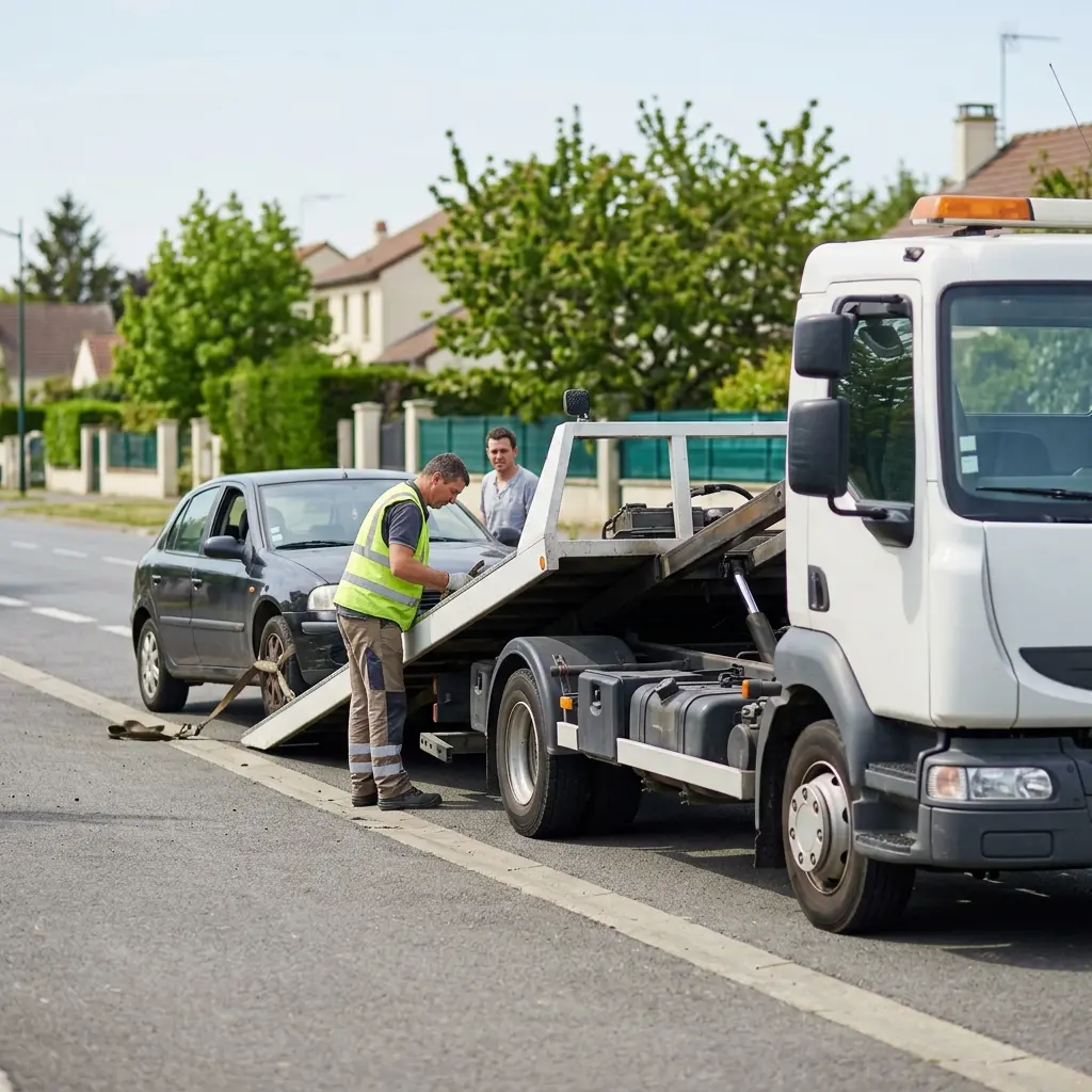 Comment se déroule l’intervention de remorquage à Louvres ?