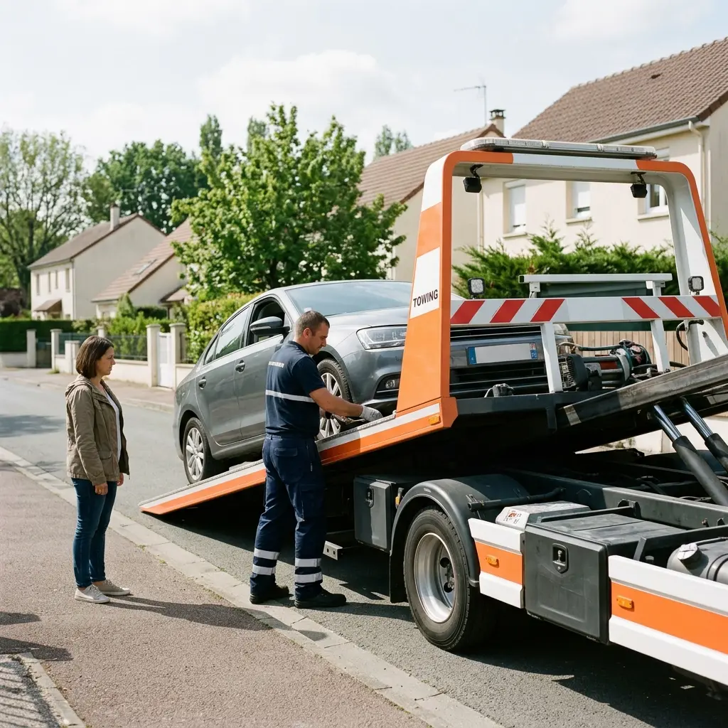 Bons réflexes à Thillay pour un remorquage rapide et sûr, cumulé