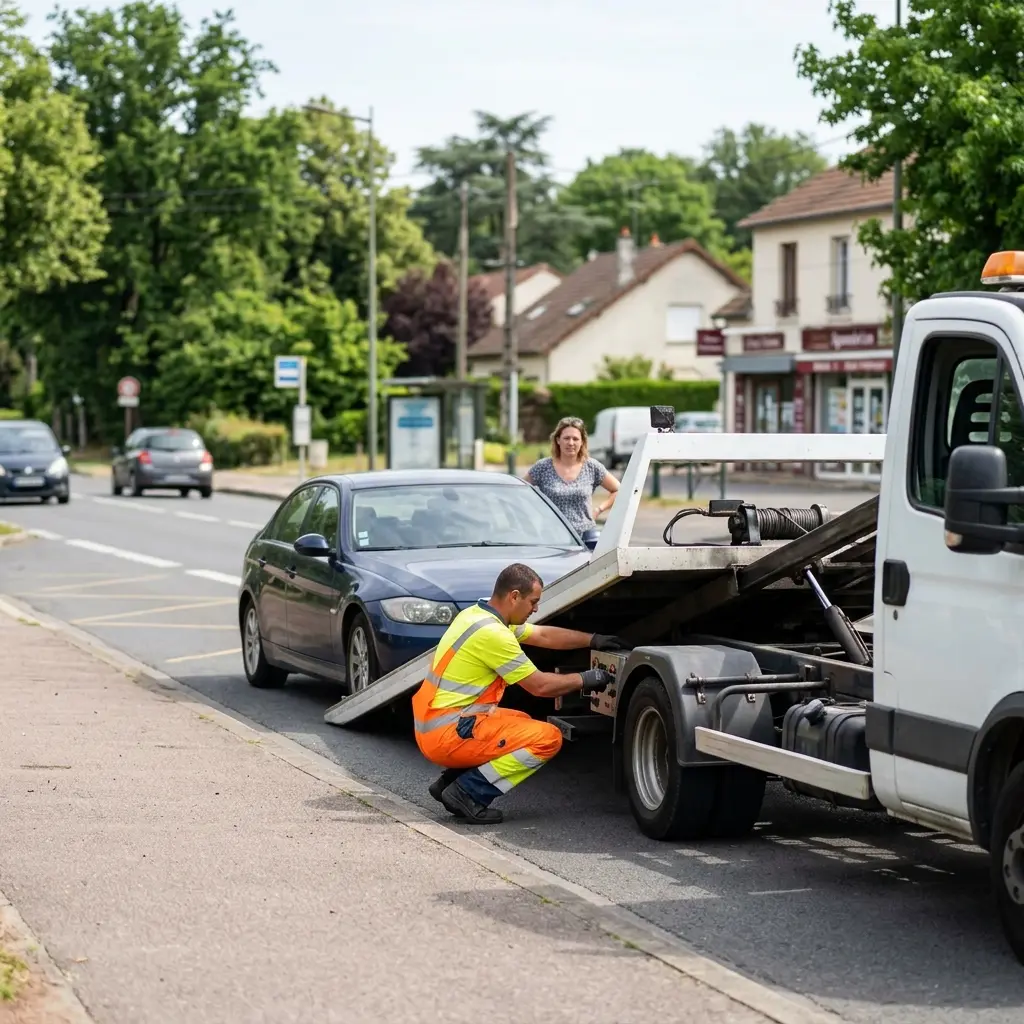 Comment se déroule l’intervention de remorquage à Frette-sur-Seine ?