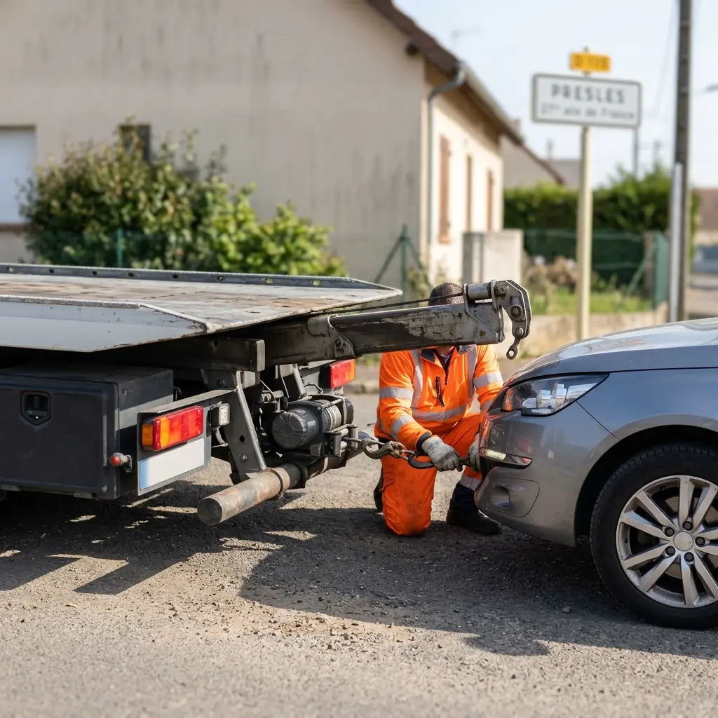Comment se déroule le remorquage à Presles ?