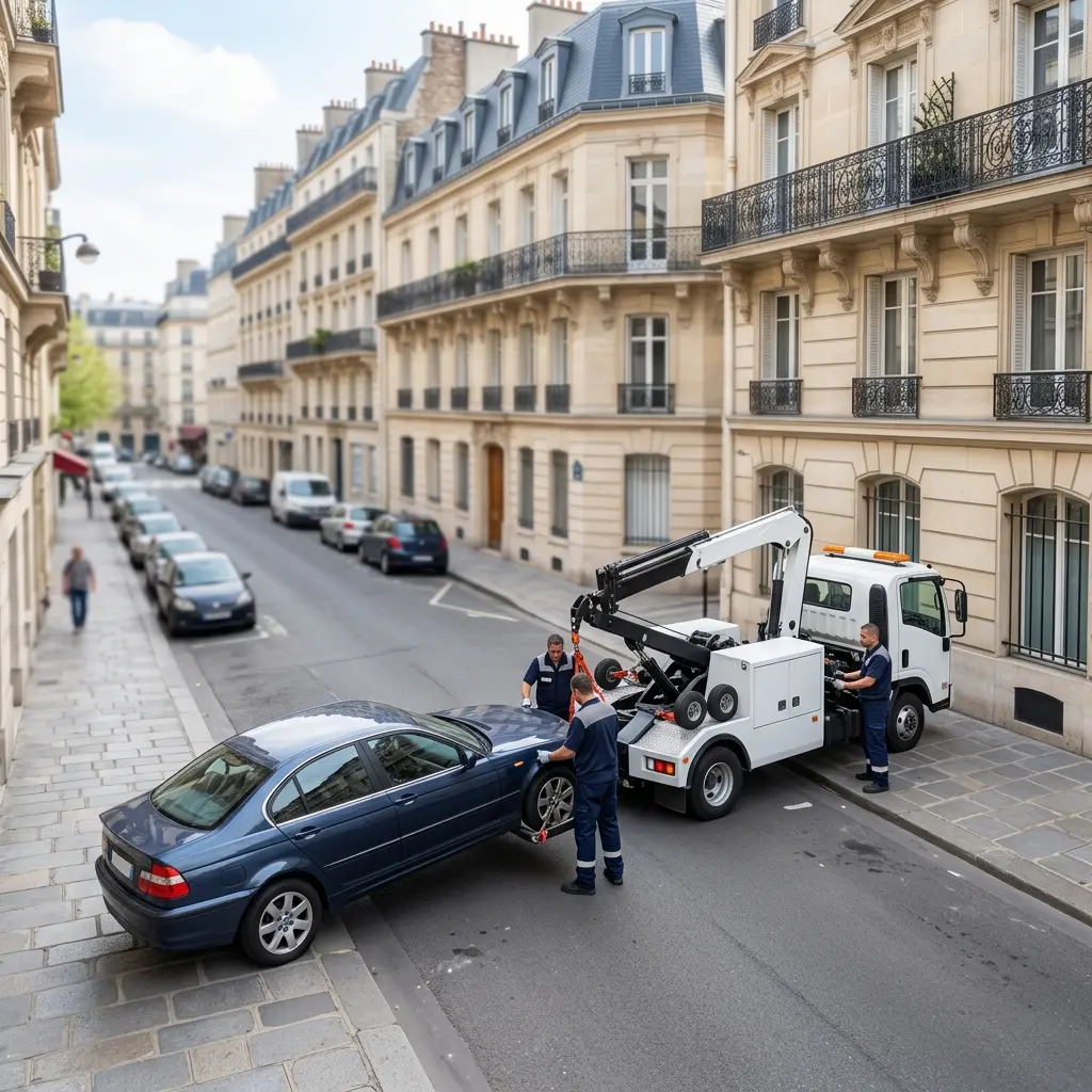 Comment se déroule l'intervention de remorquage à Paris 10 ?
