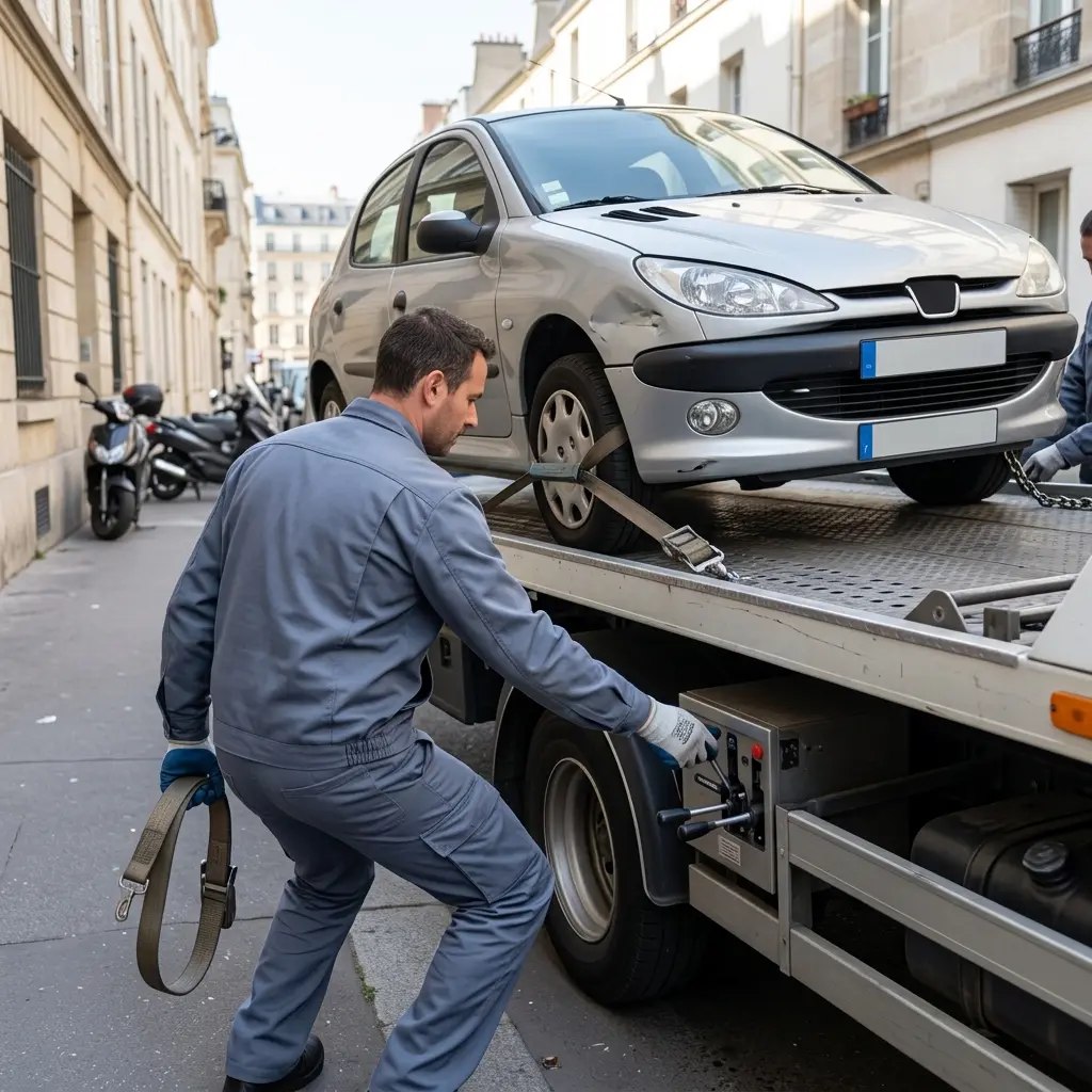 Comment se déroule l'intervention de remorquage à Paris 20 ?