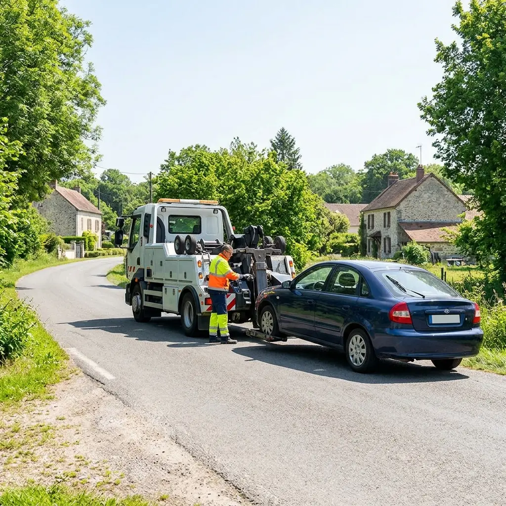 Comment se déroule l'intervention de remorquage à Thomery ?