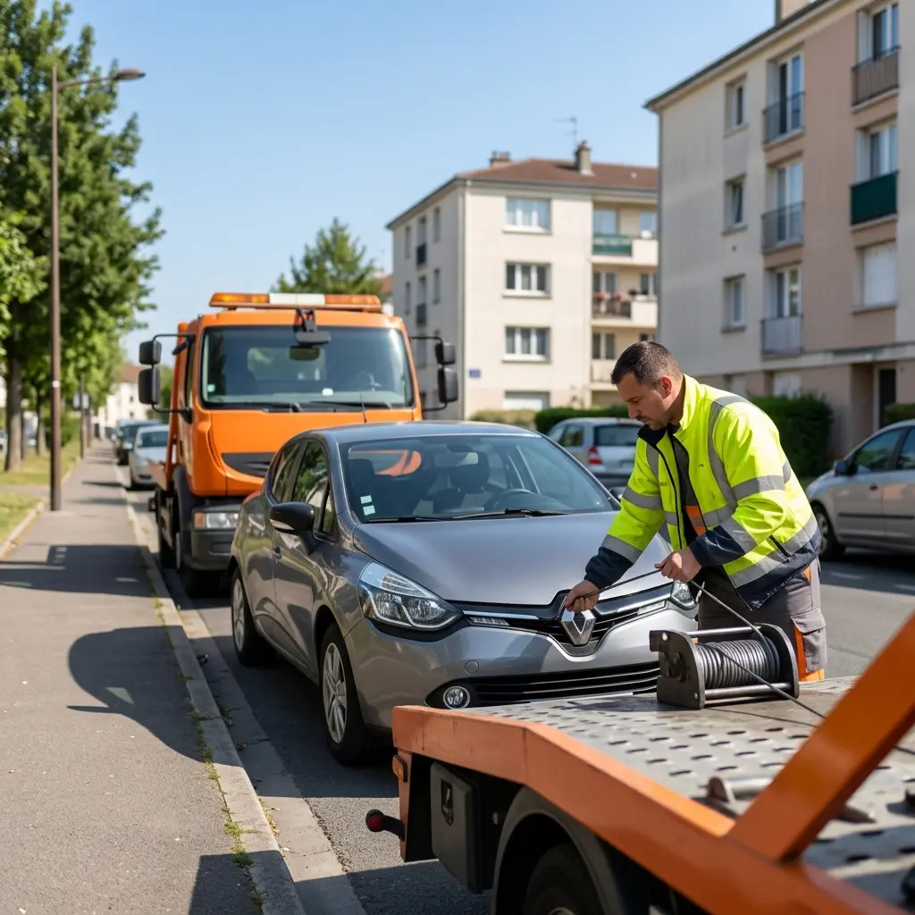 Comment se déroule l'intervention de remorquage à Stains ?