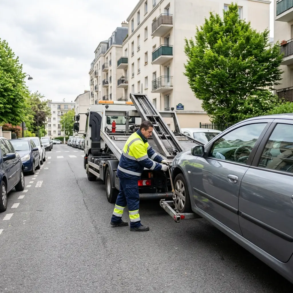Comment se déroule l'intervention de remorquage aux Lilas ?