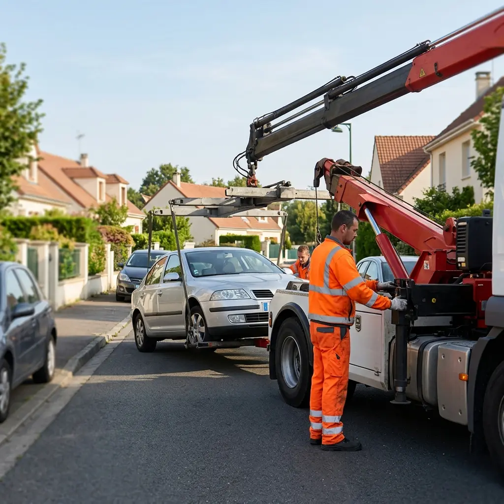 Comment se déroule l'intervention de remorquage à Courdimanche ?