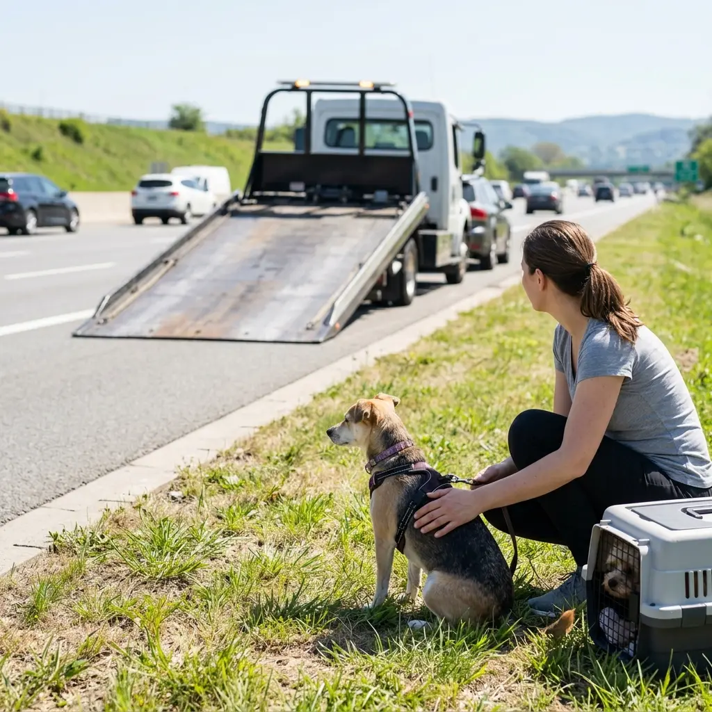 Voyage avec animaux : sécuriser le transport lors d'un remorquage