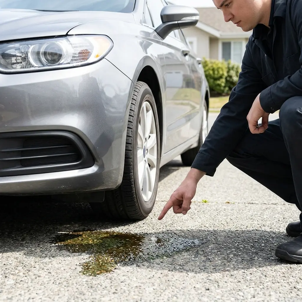 Dépannage de voiture : les signes d'une fuite de liquide moteur
